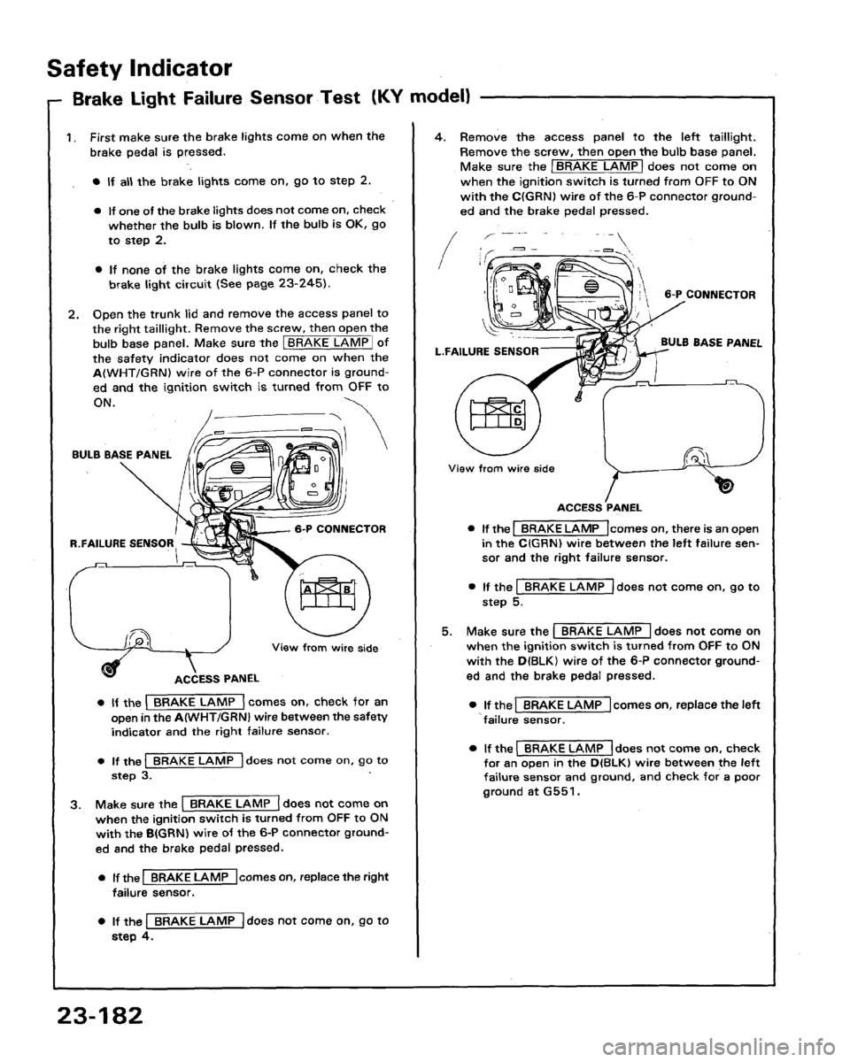 ACURA LEGEND 1991  Service Repair Manual 