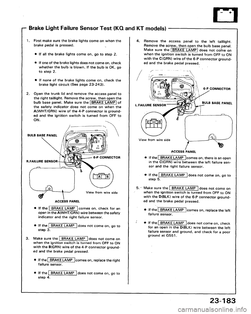 ACURA LEGEND 1991  Service Repair Manual 