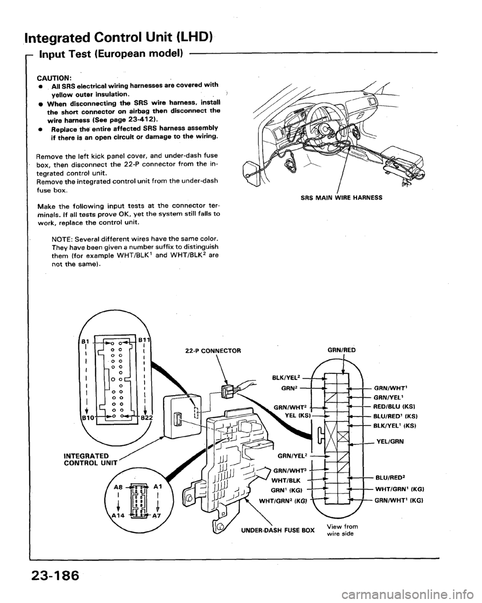 ACURA LEGEND 1991  Service Repair Manual 