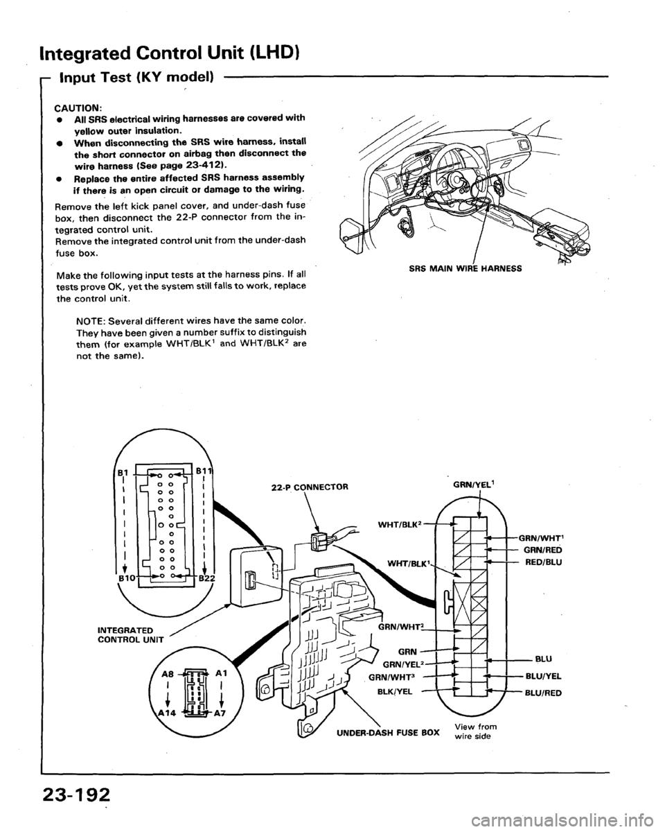 ACURA LEGEND 1991  Service Repair Manual 
