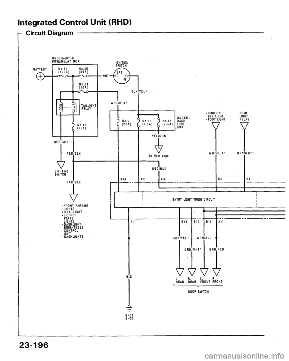 ACURA LEGEND 1991  Service Repair Manual 