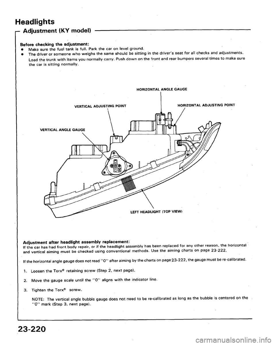 ACURA LEGEND 1991  Service Repair Manual 