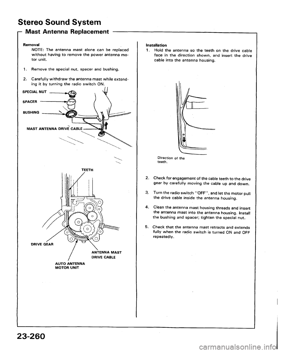 ACURA LEGEND 1991  Service Repair Manual 