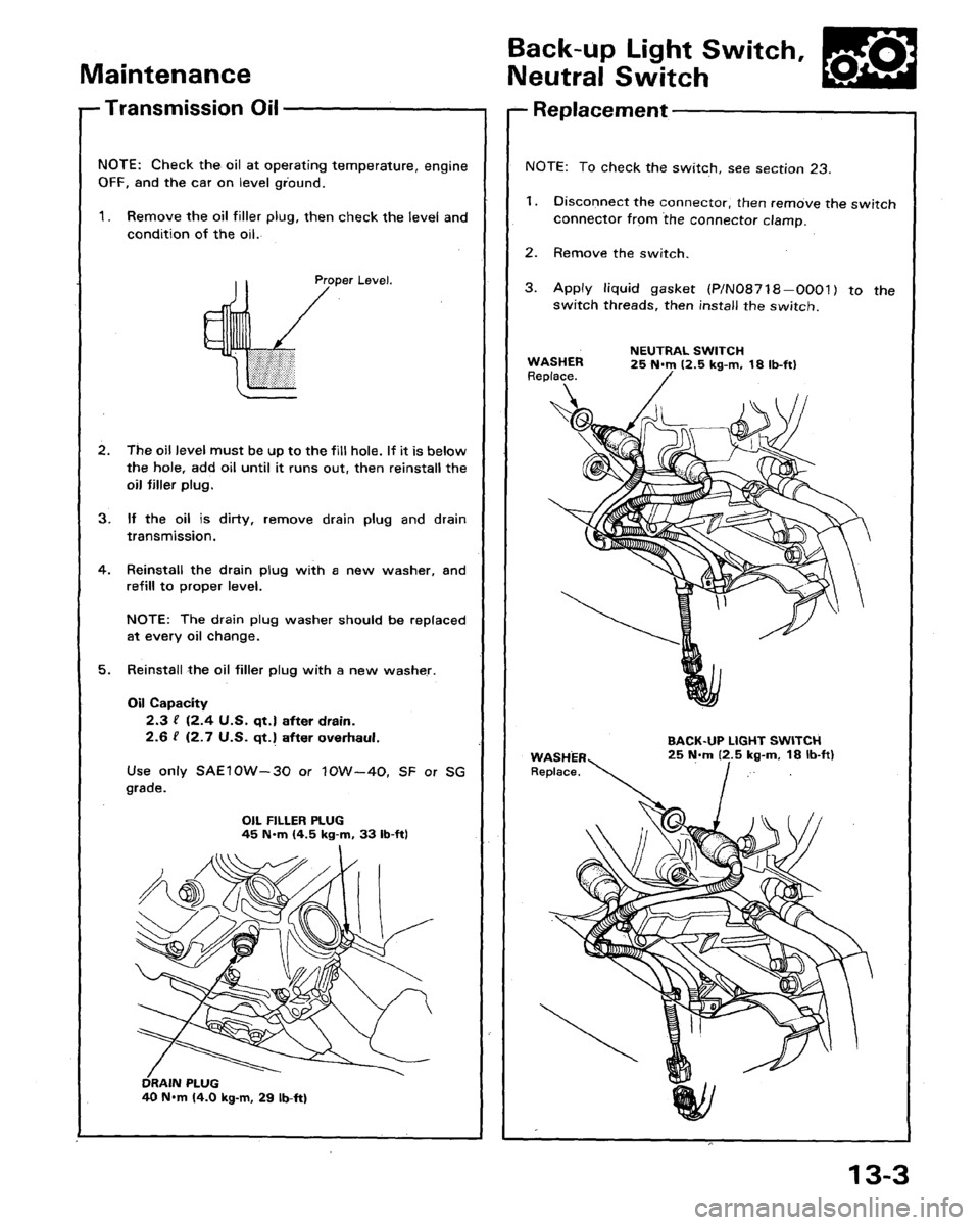 ACURA LEGEND 1991  Service Repair Manual 