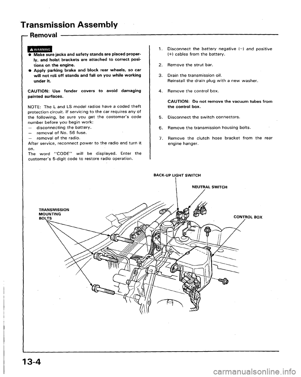 ACURA LEGEND 1991  Service Repair Manual 