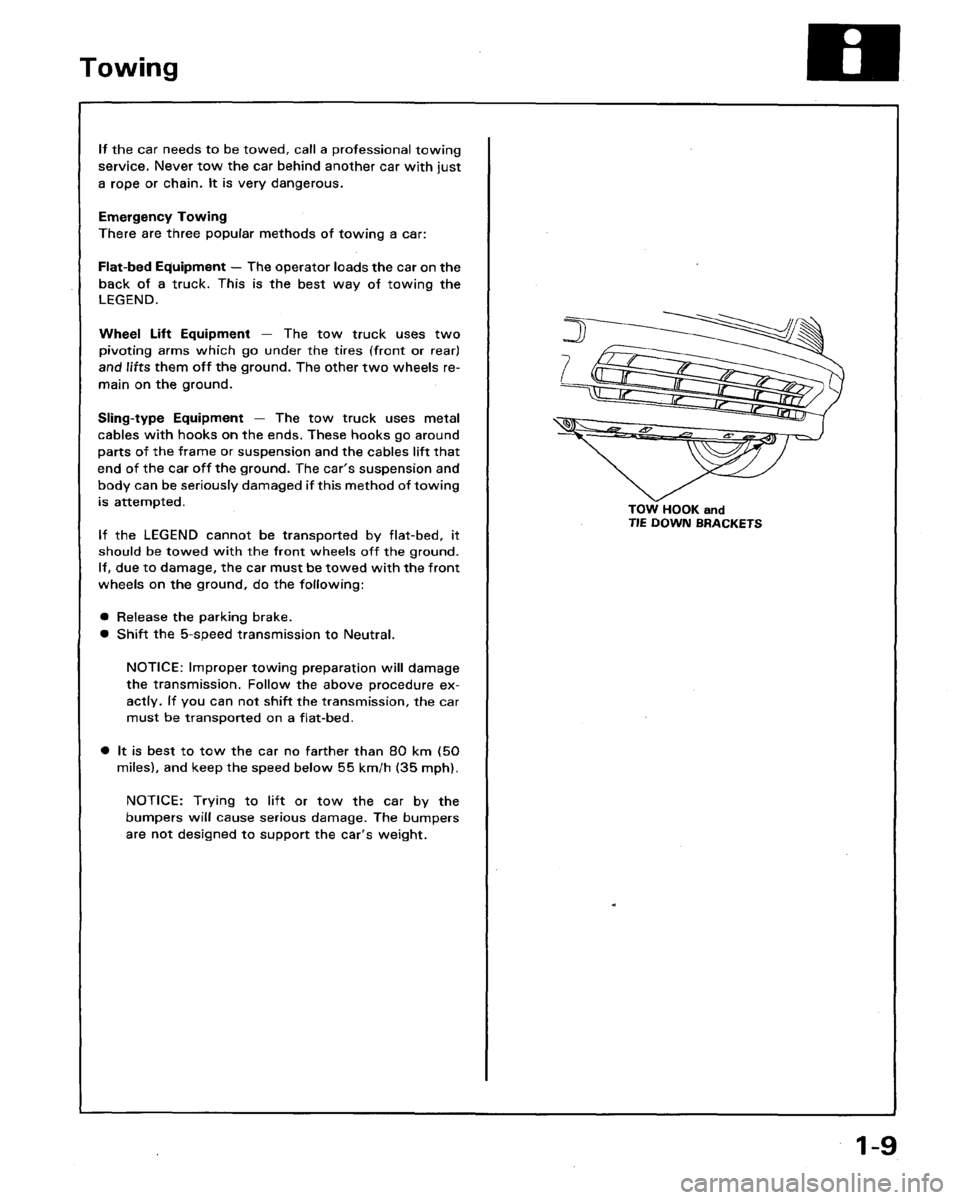 ACURA LEGEND 1991  Service Repair Manual 