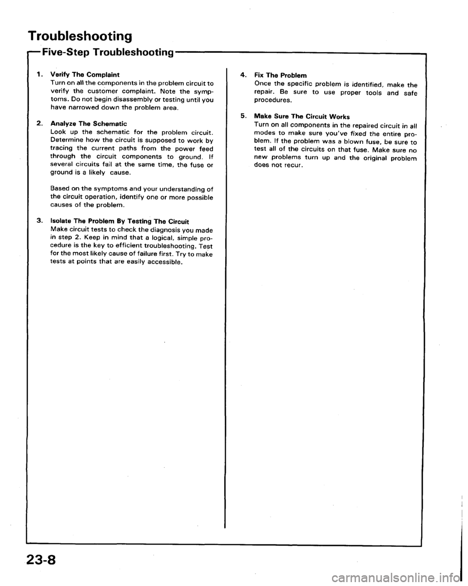 ACURA LEGEND 1991  Service Repair Manual 