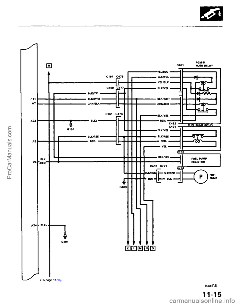 ACURA NSX 1991  Service Repair Manual 
(cont'd)

(To page 11-16)ProCarManuals.com 