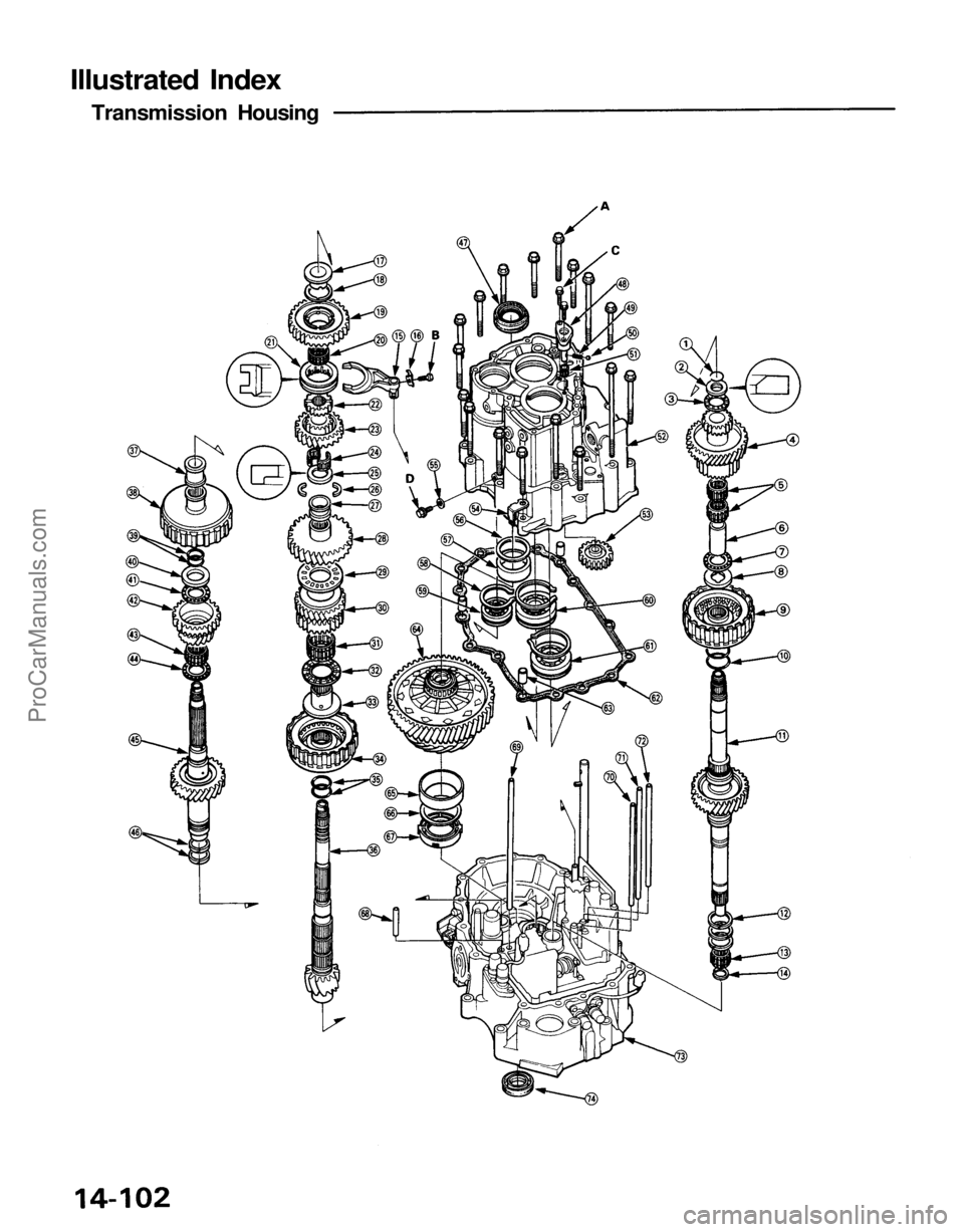 ACURA NSX 1991 Service Repair Manual
Illustrated Index
Transmission HousingProCarManuals.com ACURA NSX 1991 Service Repair Manual
Illustrated Index
Transmission HousingProCarManuals.com