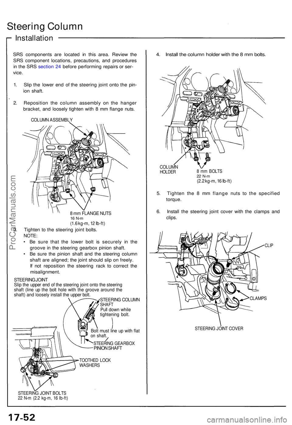 ACURA NSX 1991 Service Repair Manual Steering Colum n
Installatio n
SRS component s ar e locate d i n thi s area . Revie w th e
SR S componen t locations , precautions , an d procedure s
i n th e SR S sectio n 24 befor e performin g re ACURA NSX 1991 Service Repair Manual Steering Colum n
Installatio n
SRS component s ar e locate d i n thi s area . Revie w th e
SR S componen t locations , precautions , an d procedure s
i n th e SR S sectio n 24 befor e performin g re