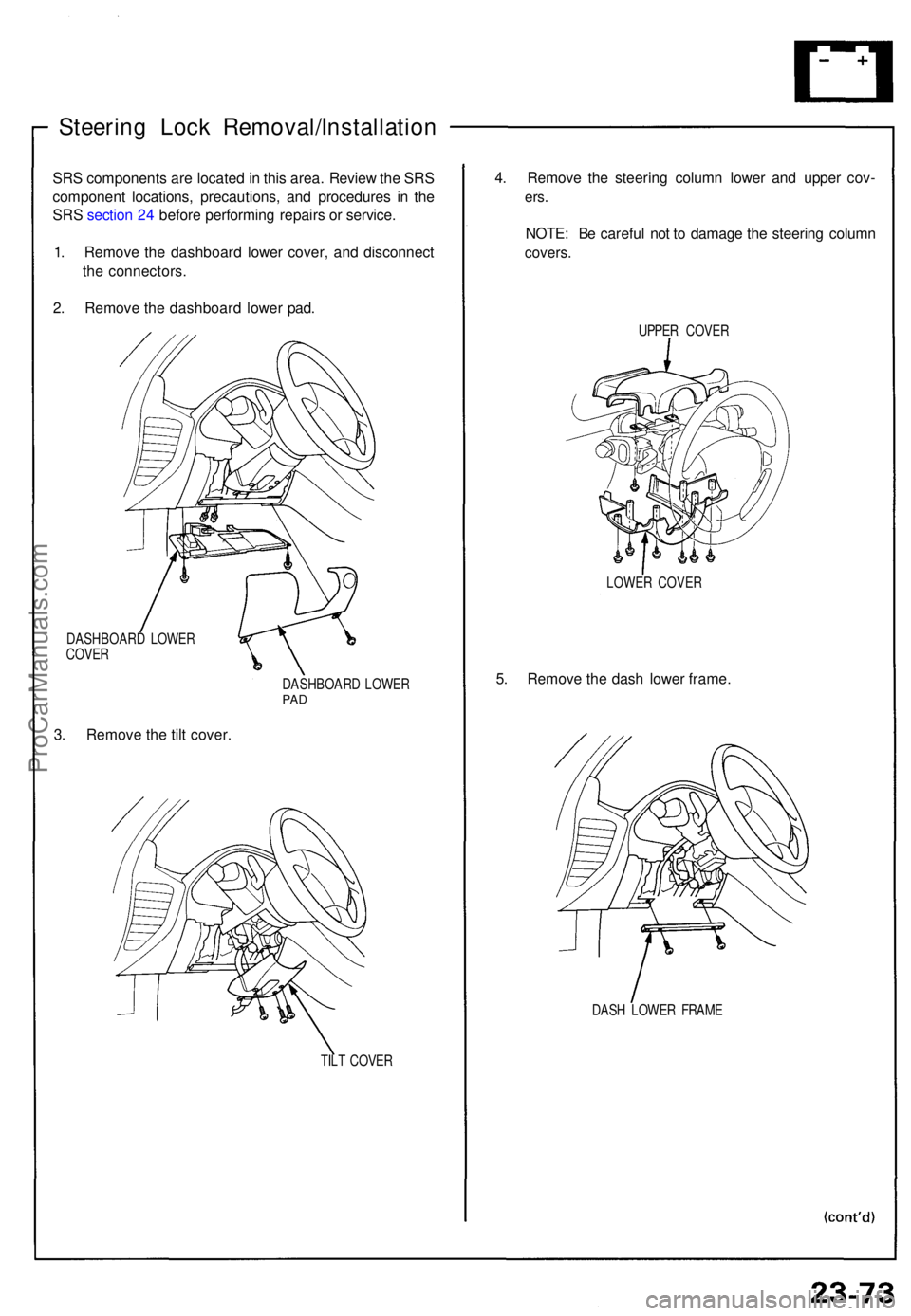 ACURA NSX 1991 Service Repair Manual Steering Loc k Removal/Installatio n
SRS component s ar e locate d in thi s area . Revie w th e SR S
componen t locations , precautions , an d procedure s i n th e
SR S sectio n 24 befor e performin ACURA NSX 1991 Service Repair Manual Steering Loc k Removal/Installatio n
SRS component s ar e locate d in thi s area . Revie w th e SR S
componen t locations , precautions , an d procedure s i n th e
SR S sectio n 24 befor e performin
