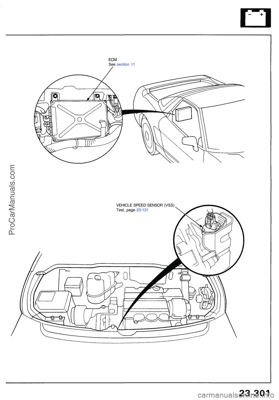 ACURA NSX 1997 Service Repair Manual ECMSee sectio n 11
VEHICL E SPEE D SENSO R (VSS )
Test , pag e 23-13 1
ProCarManuals.com ACURA NSX 1997 Service Repair Manual ECMSee sectio n 11
VEHICL E SPEE D SENSO R (VSS )
Test , pag e 23-13 1
ProCarManuals.com