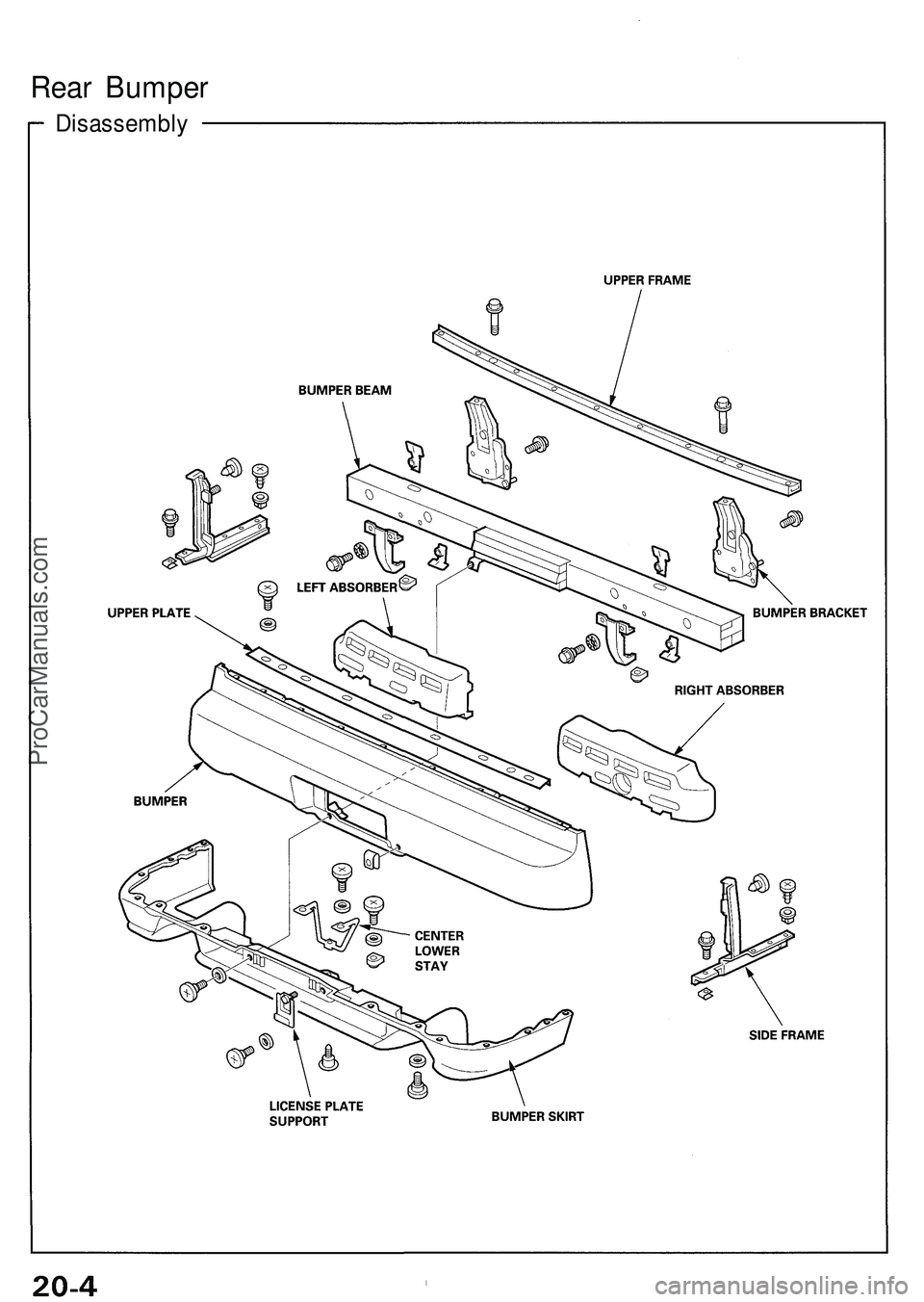 ACURA NSX 1997  Service Repair Manual Rear Bumpe r
Disassembl y
ProCarManuals.com 