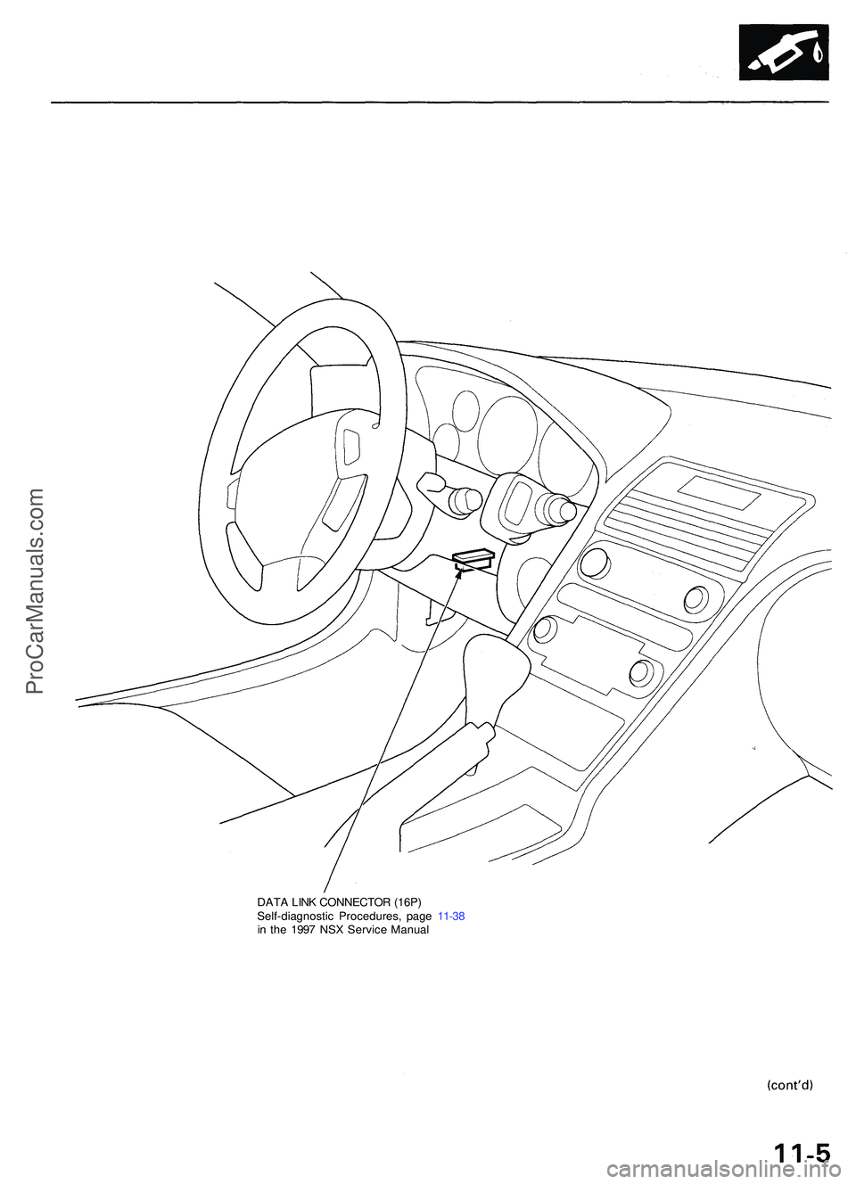 ACURA NSX 1997 Service Repair Manual DATA LIN K CONNECTO R (16P )
Self-diagnosti c Procedures , pag e 11-3 8
i n th e 199 7 NS X Servic e Manua l
ProCarManuals.com ACURA NSX 1997 Service Repair Manual DATA LIN K CONNECTO R (16P )
Self-diagnosti c Procedures , pag e 11-3 8
i n th e 199 7 NS X Servic e Manua l
ProCarManuals.com