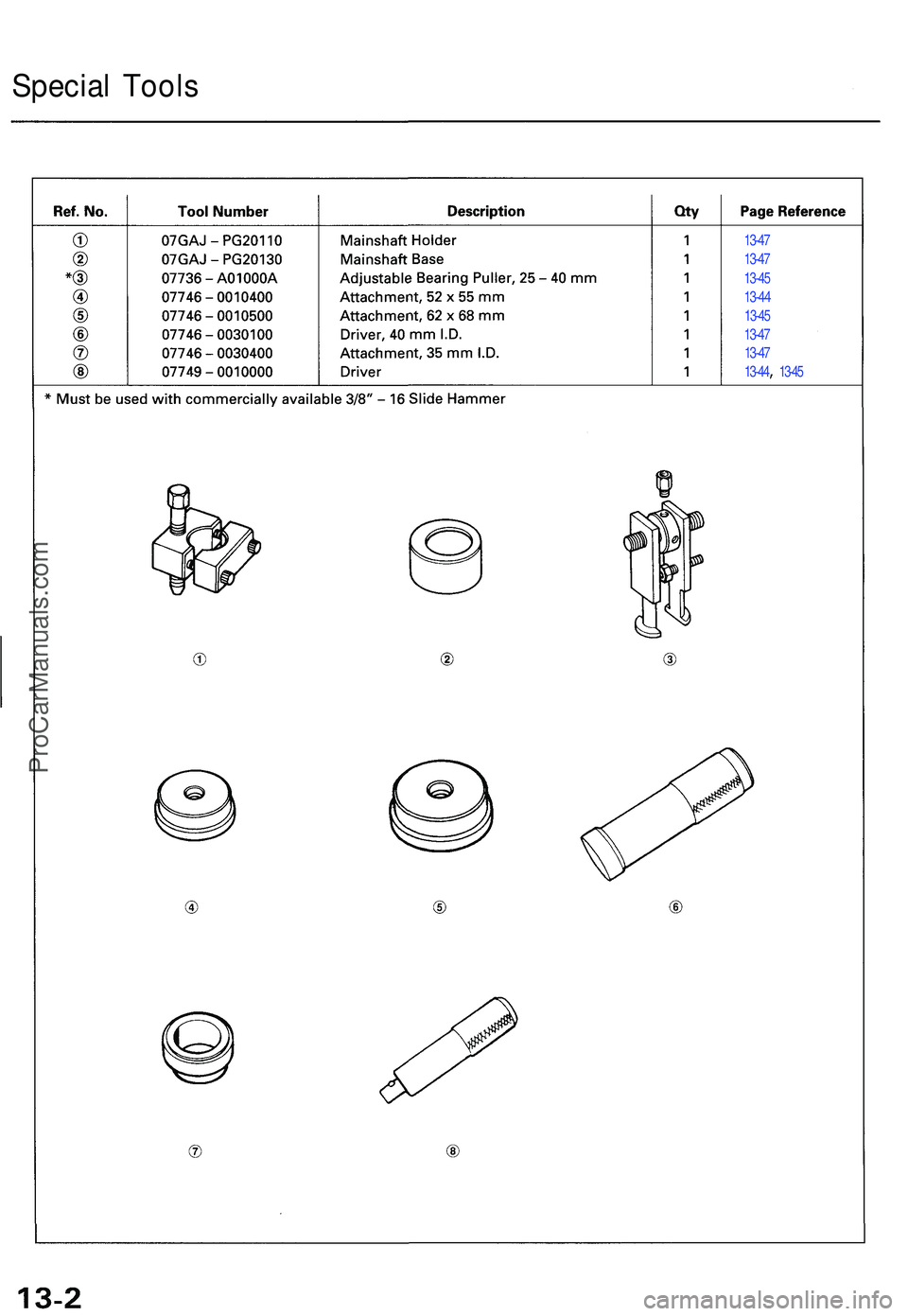 ACURA NSX 1997  Service Repair Manual 13-47
13-4 7
13-4 5
13-4 4
13-45
13-47
13-4 7
13-44 , 13-4 5
Specia l Tool s
ProCarManuals.com 