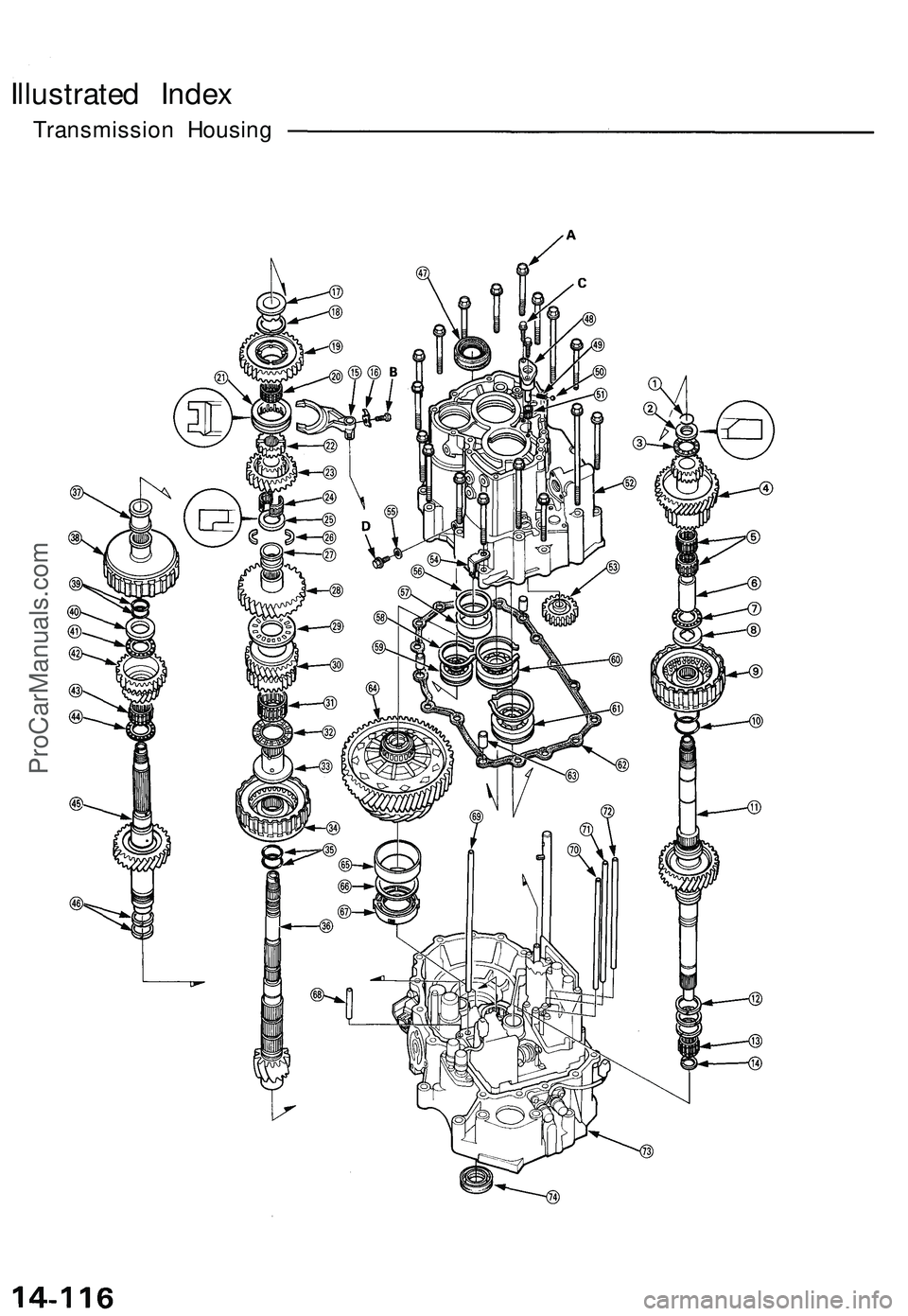 ACURA NSX 1997  Service Repair Manual 
Illustrated Index

Transmission HousingProCarManuals.com 