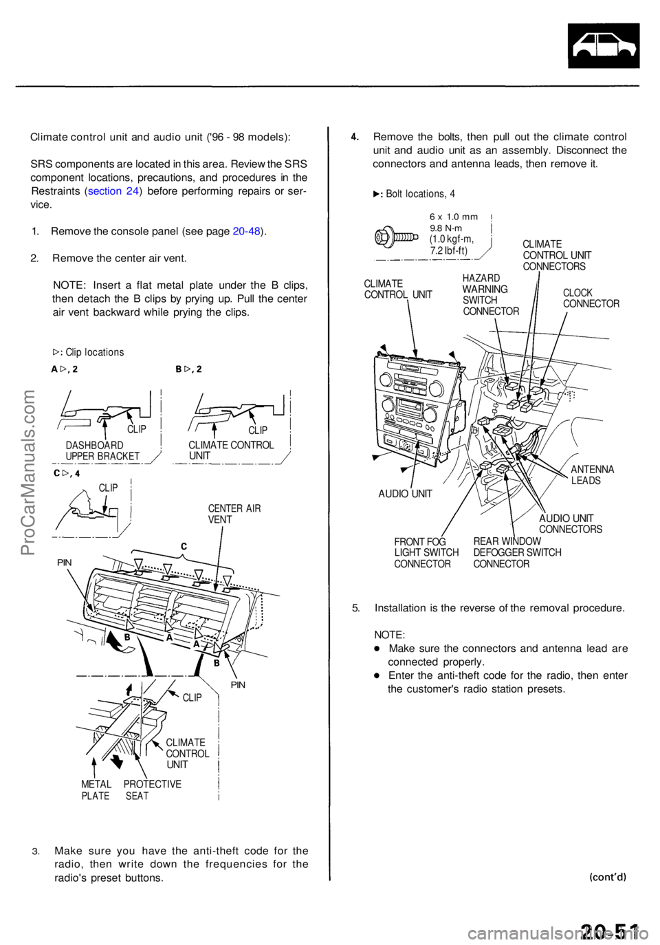 ACURA RL KA9 1996 Service Repair Manual Climate contro l uni t an d audi o uni t ('9 6 - 9 8 models) :
SR S component s ar e locate d in thi s area . Revie w th e SR S
componen t locations , precautions , an d procedure s i n th e
Res ACURA RL KA9 1996 Service Repair Manual Climate contro l uni t an d audi o uni t ('9 6 - 9 8 models) :
SR S component s ar e locate d in thi s area . Revie w th e SR S
componen t locations , precautions , an d procedure s i n th e
Res