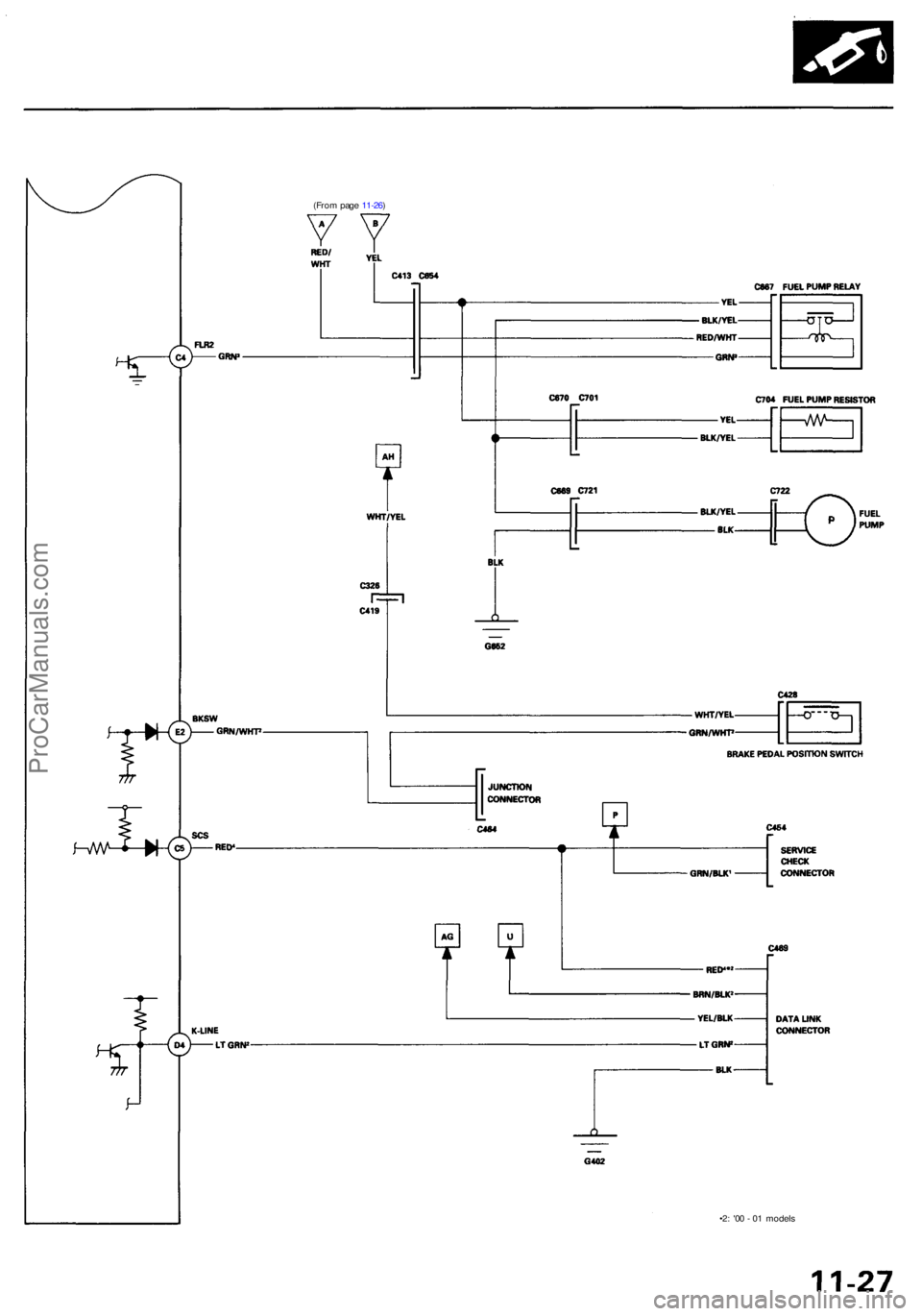 ACURA RL KA9 1996  Service Repair Manual (From pag e 11-26 )
•2: '0 0 -  0 1 model s
ProCarManuals.com 