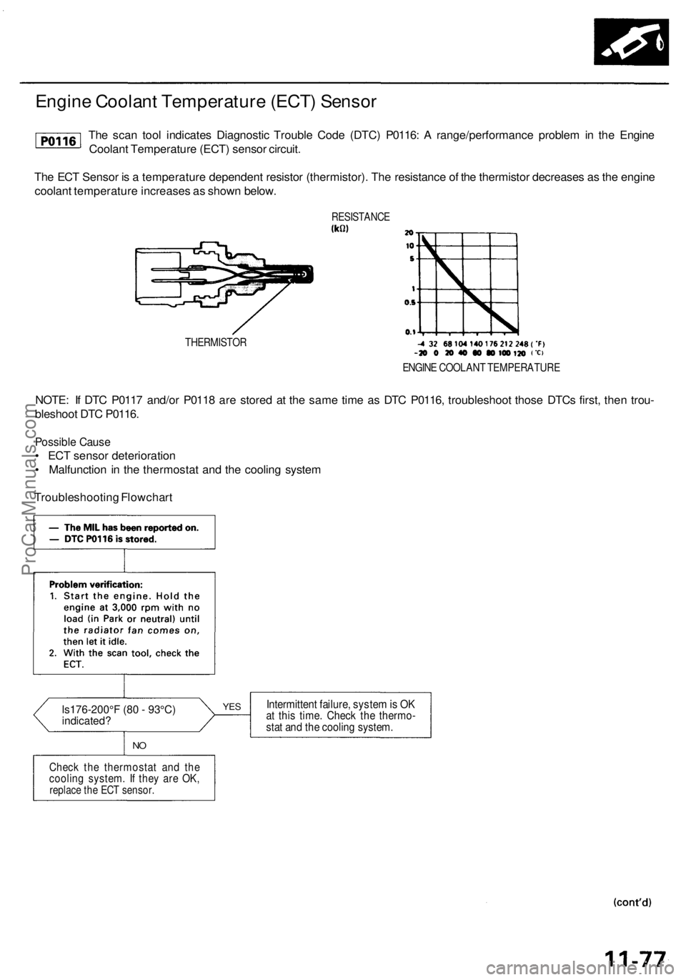 ACURA RL KA9 1996 Service Repair Manual The EC T Senso r i s a temperatur e dependen t resisto r (thermistor) . Th e resistanc e o f th e thermisto r decrease s a s th e engin e
coolan t temperatur e increase s a s show n below .
THERMIST ACURA RL KA9 1996 Service Repair Manual The EC T Senso r i s a temperatur e dependen t resisto r (thermistor) . Th e resistanc e o f th e thermisto r decrease s a s th e engin e
coolan t temperatur e increase s a s show n below .
THERMIST