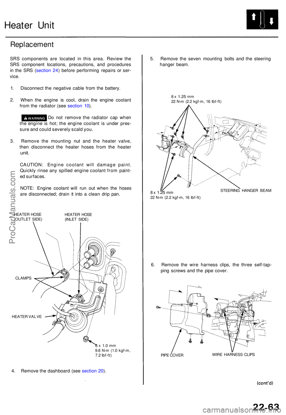 ACURA TL 1995 Service Repair Manual Heater Uni t
Replacemen t
SRS component s ar e locate d i n thi s area . Revie w th e
SR S componen t locations , precautions , an d procedure s
i n th e SR S ( sectio n 24 ) befor e performin g repa ACURA TL 1995 Service Repair Manual Heater Uni t
Replacemen t
SRS component s ar e locate d i n thi s area . Revie w th e
SR S componen t locations , precautions , an d procedure s
i n th e SR S ( sectio n 24 ) befor e performin g repa