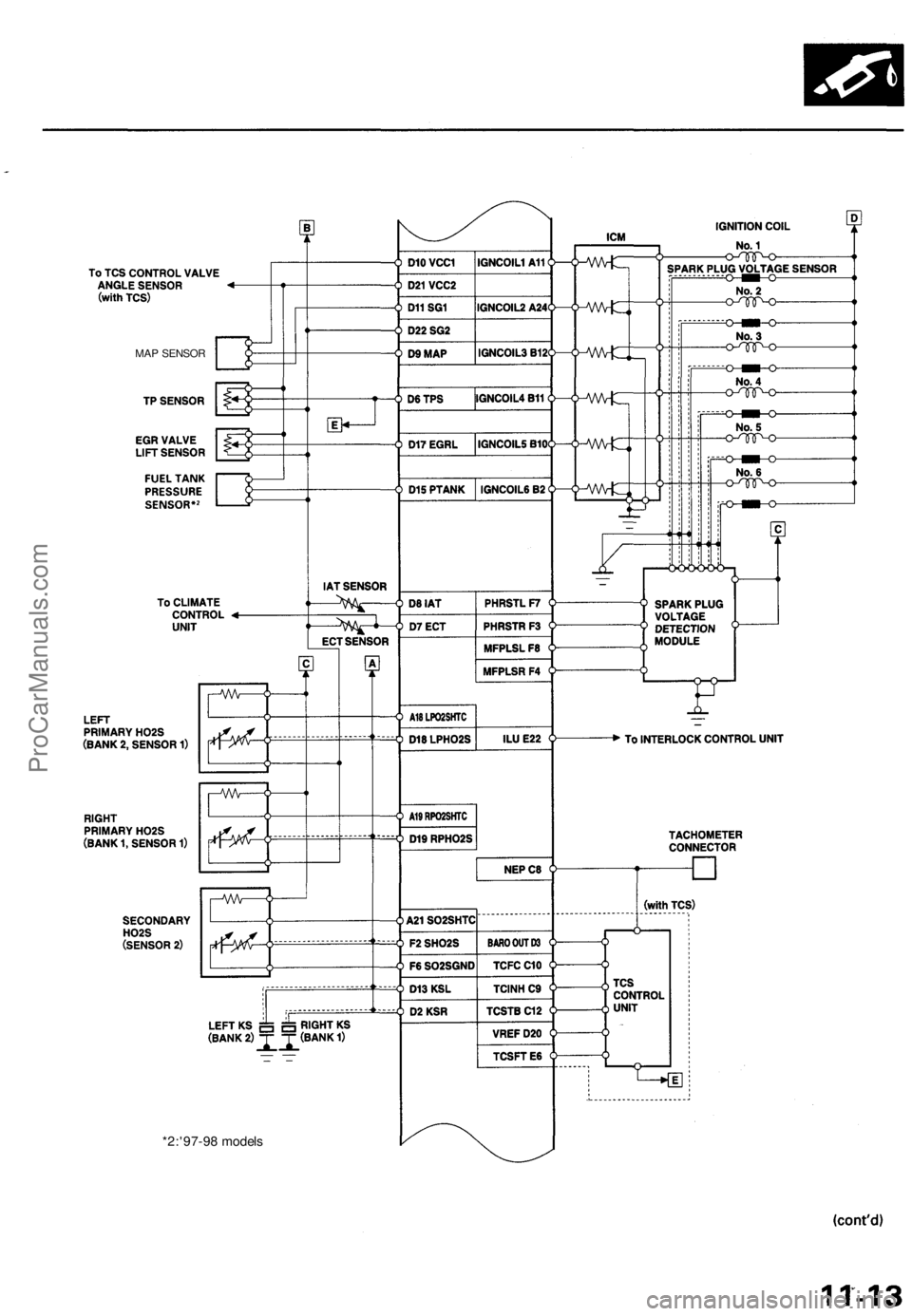 ACURA TL 1995 Service Repair Manual
MAP SENSOR
*2:'97-98 modelsProCarManuals.com ACURA TL 1995 Service Repair Manual
MAP SENSOR
*2:'97-98 modelsProCarManuals.com