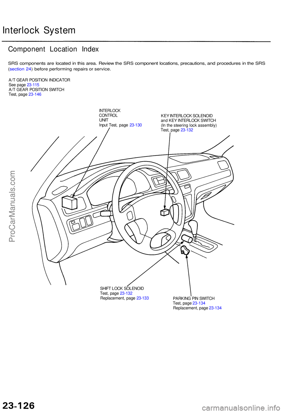 ACURA TL 1995 Service Repair Manual Interlock Syste m
Componen t Locatio n Inde x
SRS component s ar e locate d in thi s area . Revie w th e SR S componen t locations , precautions , an d procedure s in th e SR S
(sectio n 24 ) befor ACURA TL 1995 Service Repair Manual Interlock Syste m
Componen t Locatio n Inde x
SRS component s ar e locate d in thi s area . Revie w th e SR S componen t locations , precautions , an d procedure s in th e SR S
(sectio n 24 ) befor