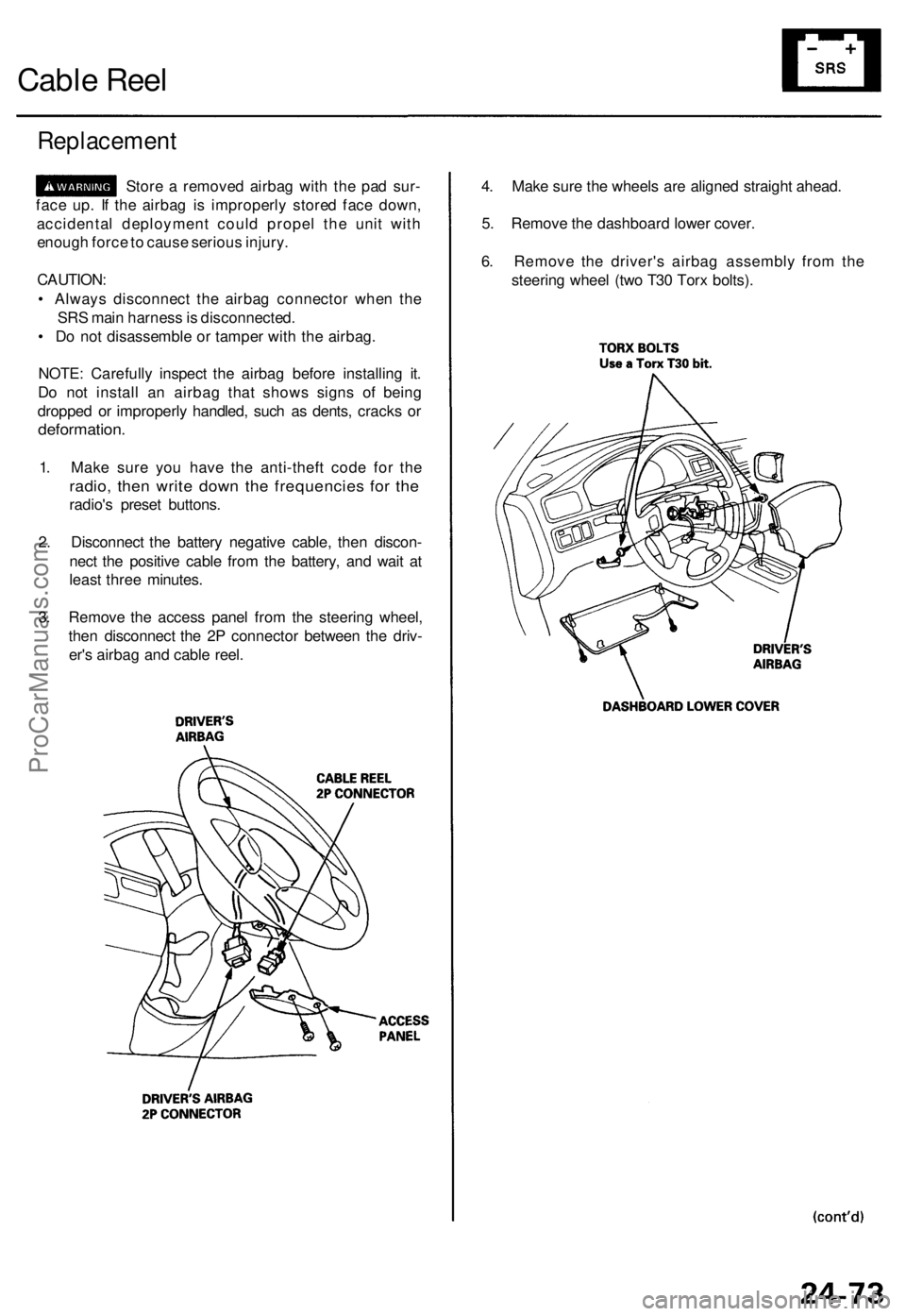 ACURA TL 1995 Service Repair Manual Cable Reel
Replacement
Store a remove d airba g wit h th e pa d sur -
fac e up . I f th e airba g i s improperl y store d fac e down ,
accidenta l deploymen t coul d prope l th e uni t wit h
enoug h ACURA TL 1995 Service Repair Manual Cable Reel
Replacement
Store a remove d airba g wit h th e pa d sur -
fac e up . I f th e airba g i s improperl y store d fac e down ,
accidenta l deploymen t coul d prope l th e uni t wit h
enoug h