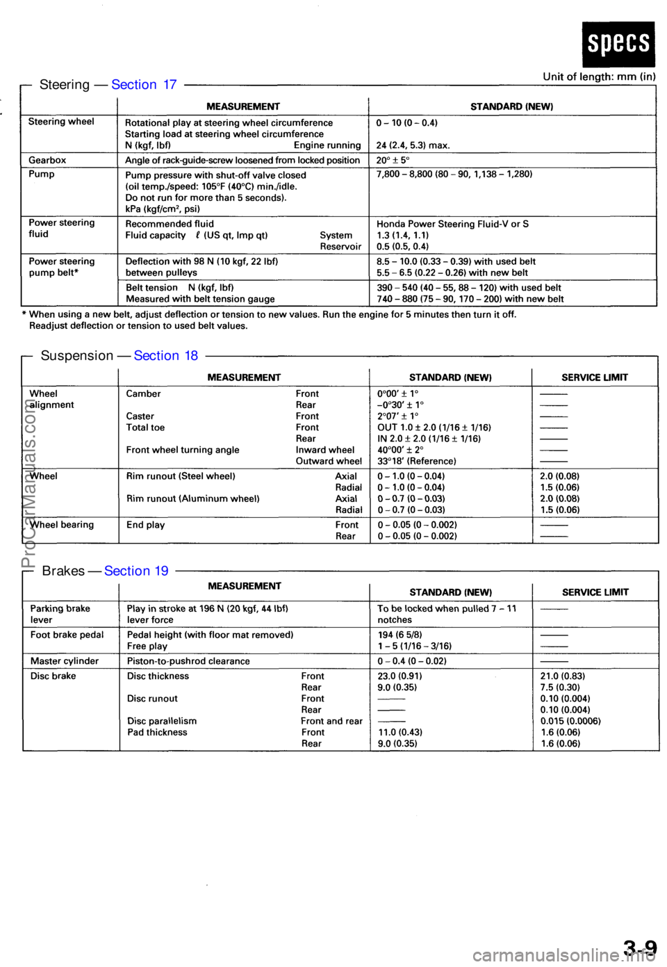ACURA TL 1995 Service Repair Manual Steering — Sectio n 1 7
Suspensio n — Sectio n 1 8
Brake s — Sectio n 1 9
ProCarManuals.com ACURA TL 1995 Service Repair Manual Steering — Sectio n 1 7
Suspensio n — Sectio n 1 8
Brake s — Sectio n 1 9
ProCarManuals.com