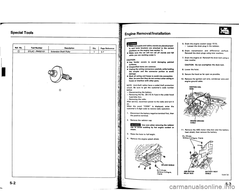 ACURA VIGOR 1993 Service Owners Manual ACURA VIGOR 1993 Service Owners Manual