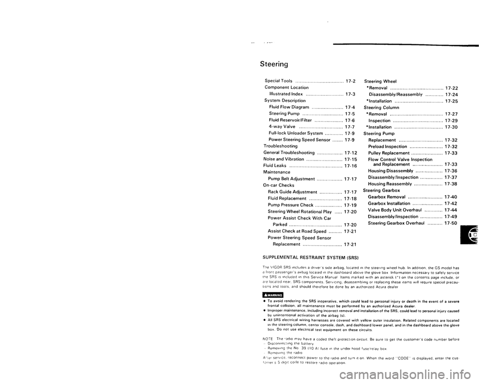 ACURA VIGOR 1993 Service Repair Manual ACURA VIGOR 1993 Service Repair Manual