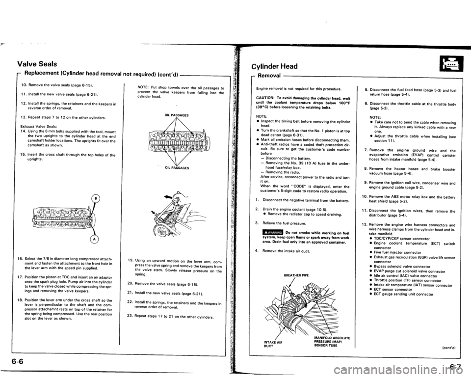 ACURA VIGOR 1993 Service Owners Guide ACURA VIGOR 1993 Service Owners Guide