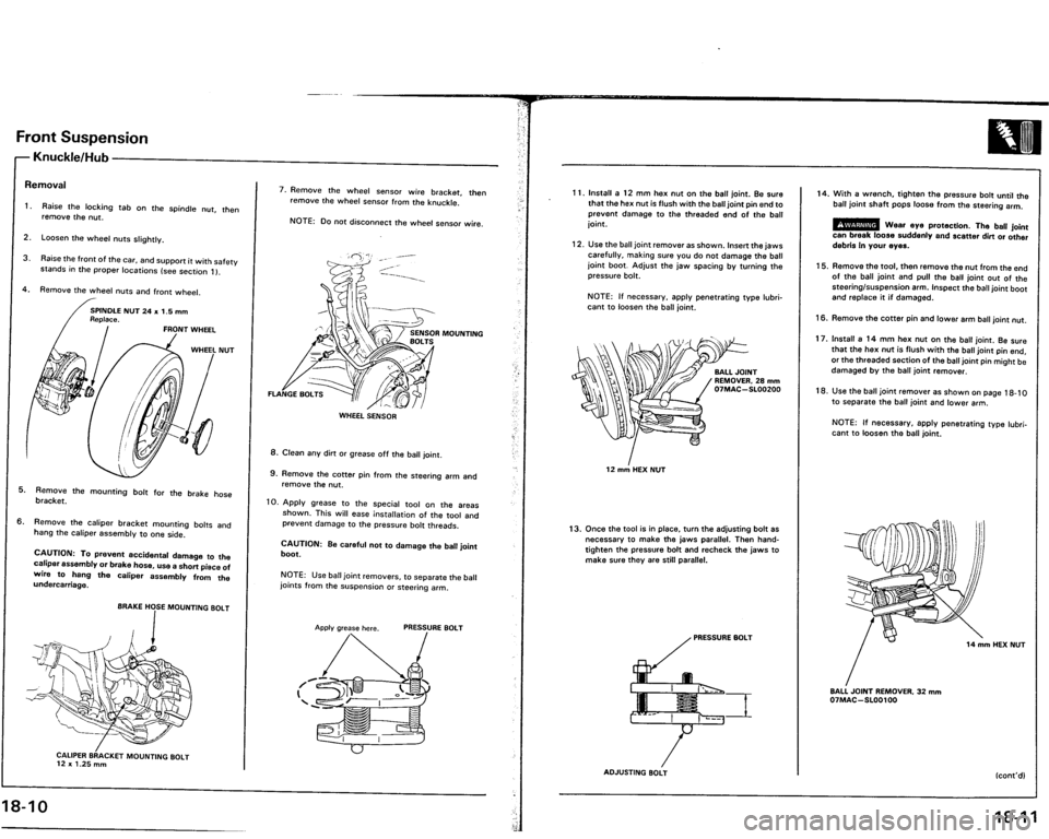 ACURA VIGOR 1993  Service Repair Manual 