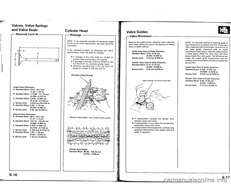ACURA VIGOR 1993 Service Owners Guide ACURA VIGOR 1993 Service Owners Guide