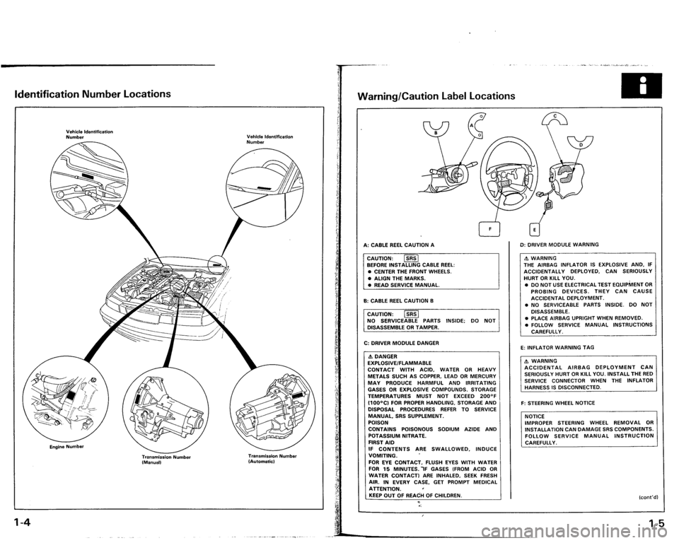 ACURA VIGOR 1993  Service Repair Manual 