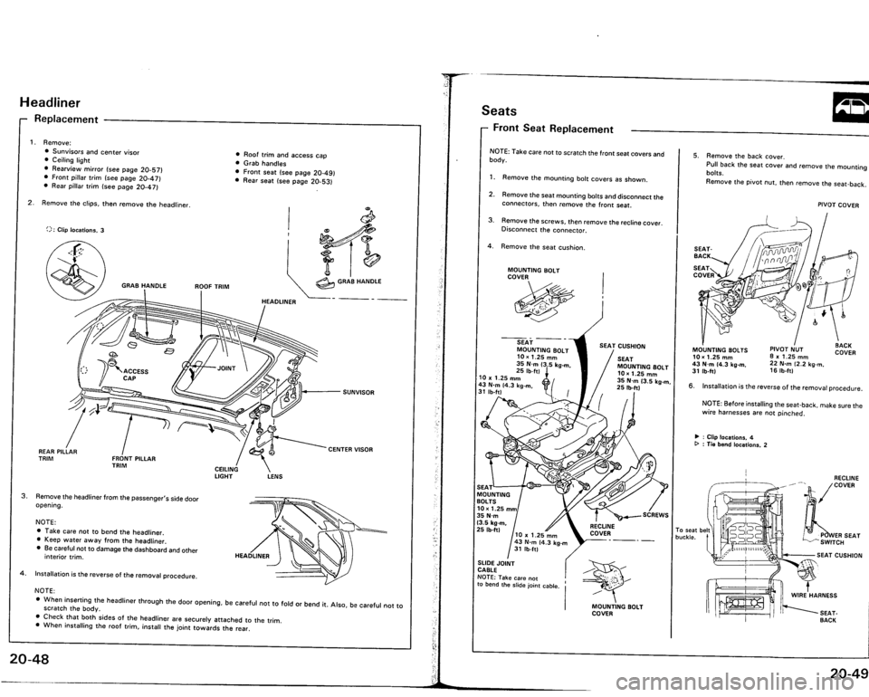 ACURA VIGOR 1993  Service Repair Manual 