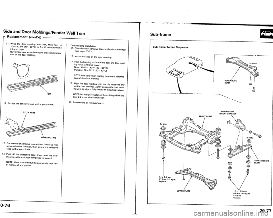 ACURA VIGOR 1993  Service Repair Manual 