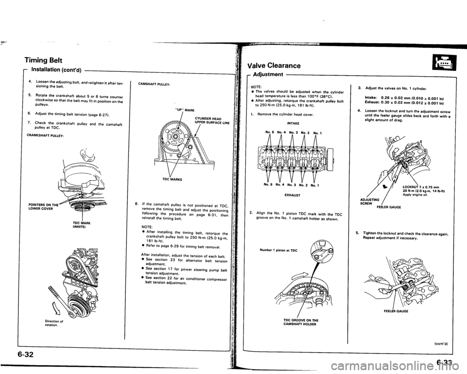 ACURA VIGOR 1993 Service Service Manual ACURA VIGOR 1993 Service Service Manual
