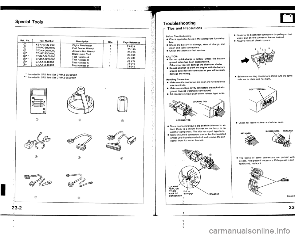 ACURA VIGOR 1993  Service Repair Manual 
