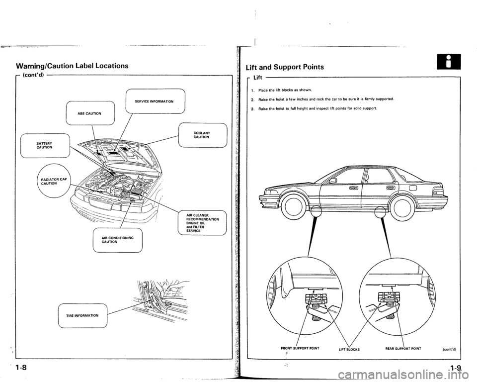 ACURA VIGOR 1993  Service Repair Manual 