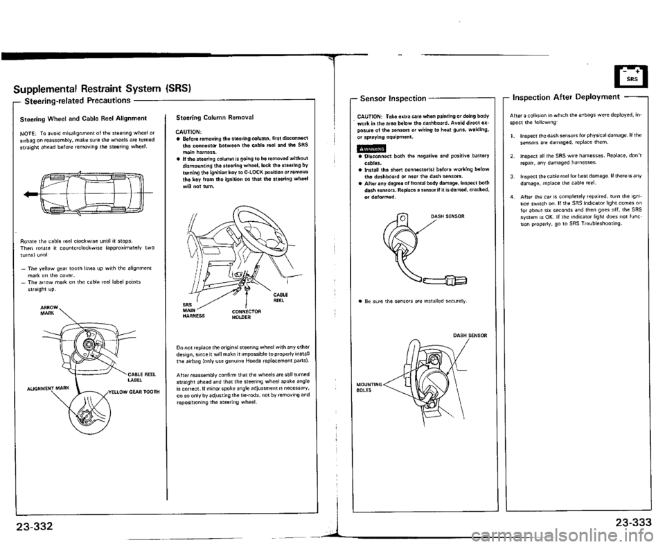 ACURA VIGOR 1993  Service Repair Manual 