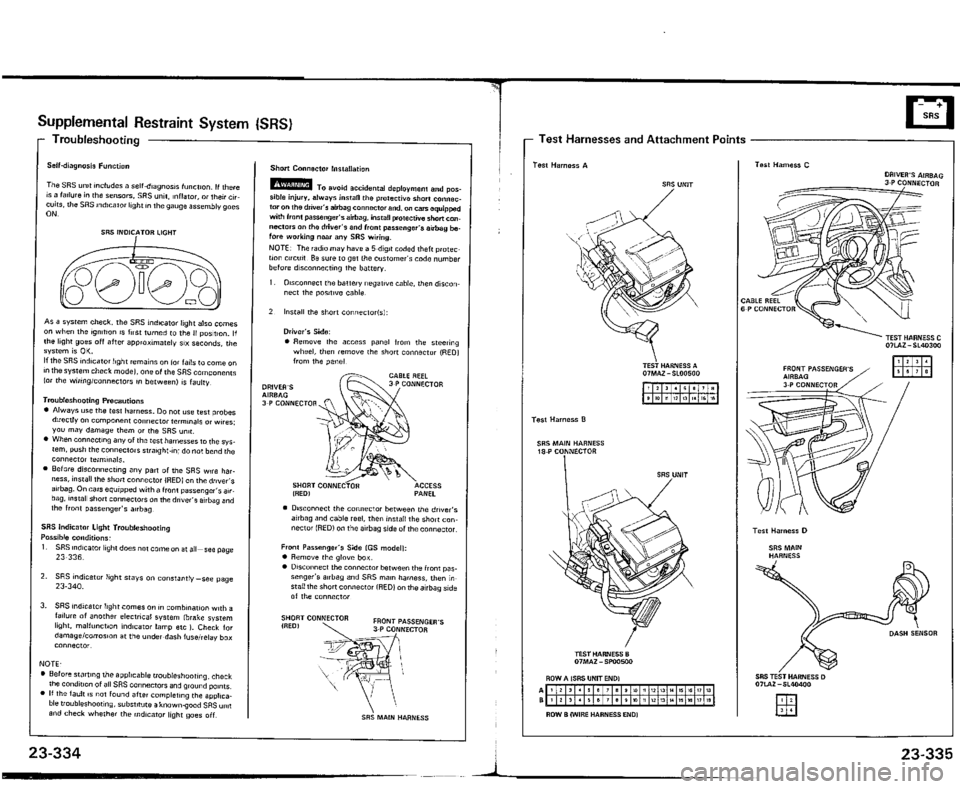 ACURA VIGOR 1993  Service Repair Manual 