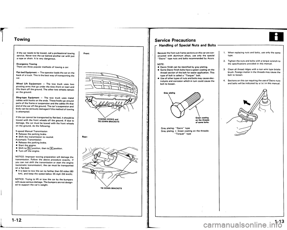 ACURA VIGOR 1993  Service Repair Manual 