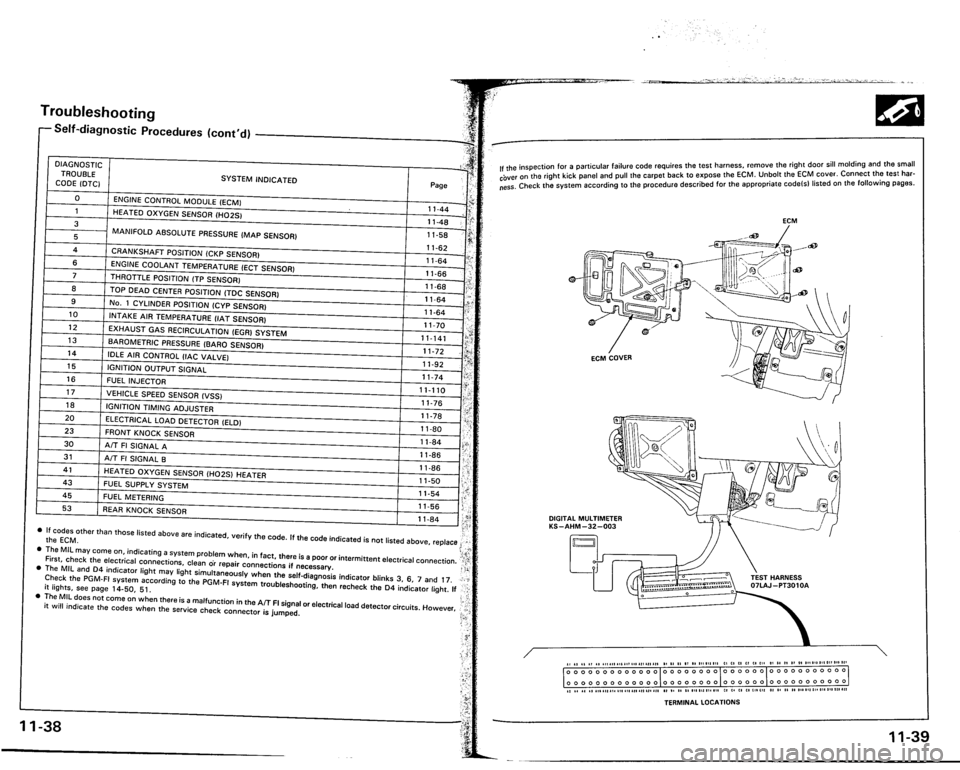 ACURA VIGOR 1993 Service Owners Manual ACURA VIGOR 1993 Service Owners Manual