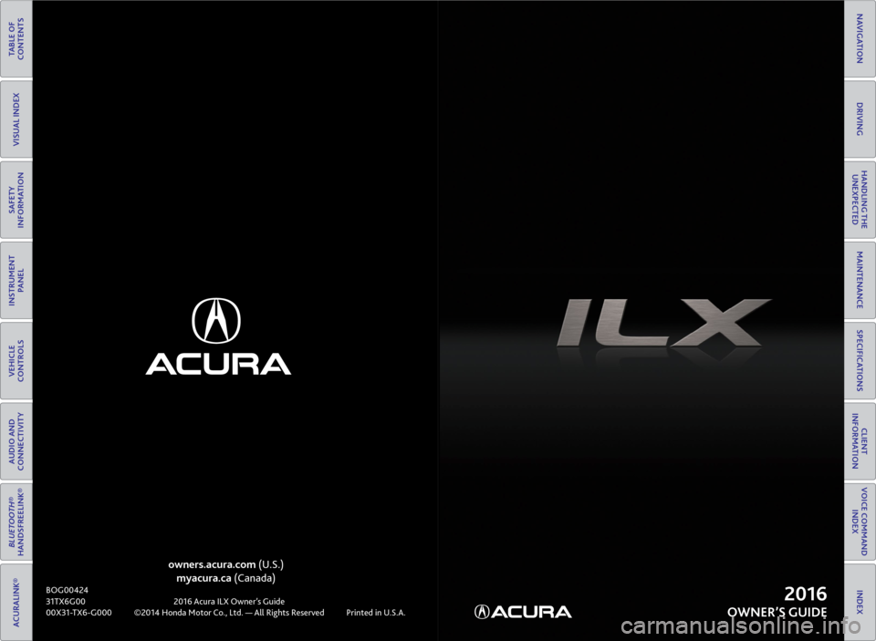 Acura ILX 2016  Owners Guide 