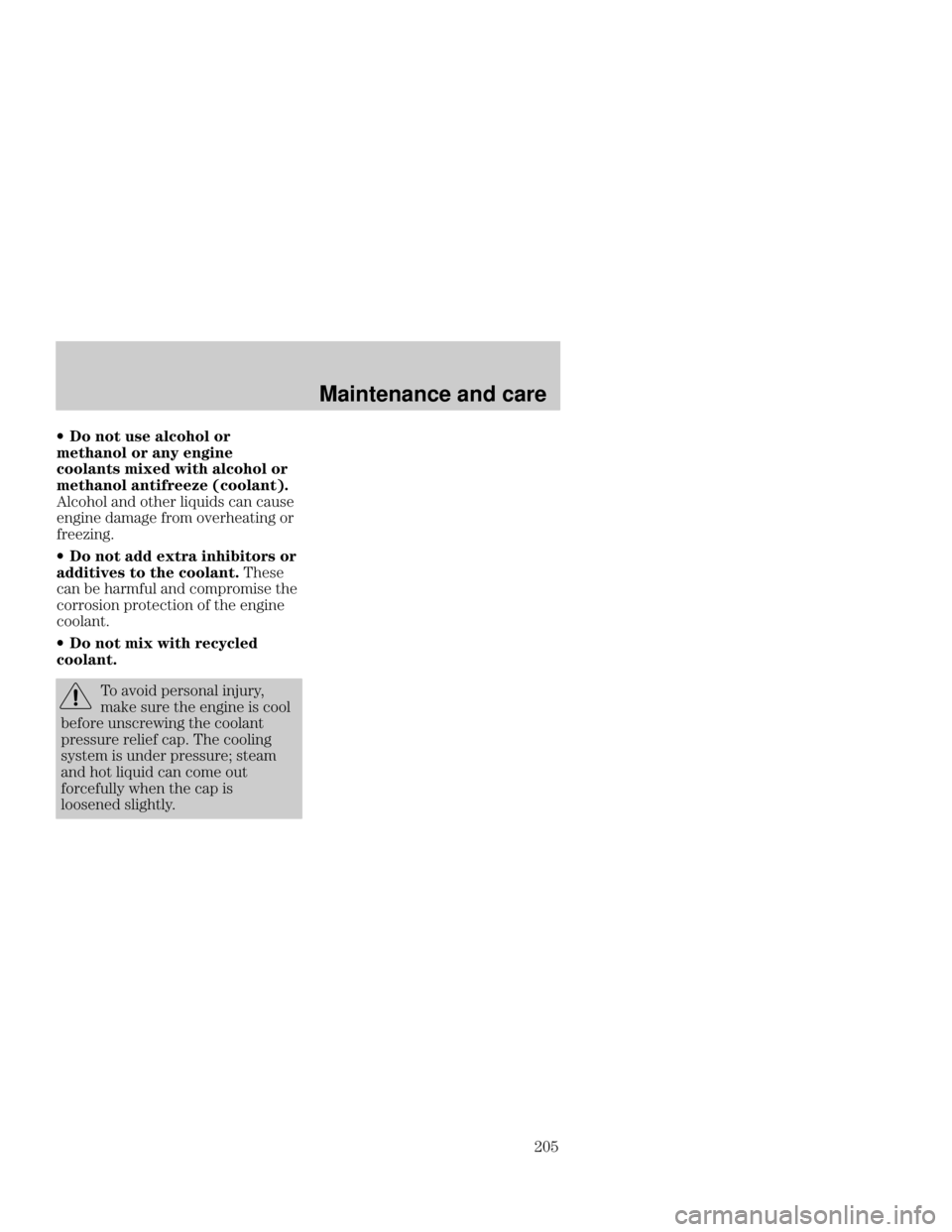 Mercury Mercury Cougar 2000  s User Guide Maintenance and care
 w  
 
 


   


 
	 
 
 


 


 
 

  
 
 

 

  
 