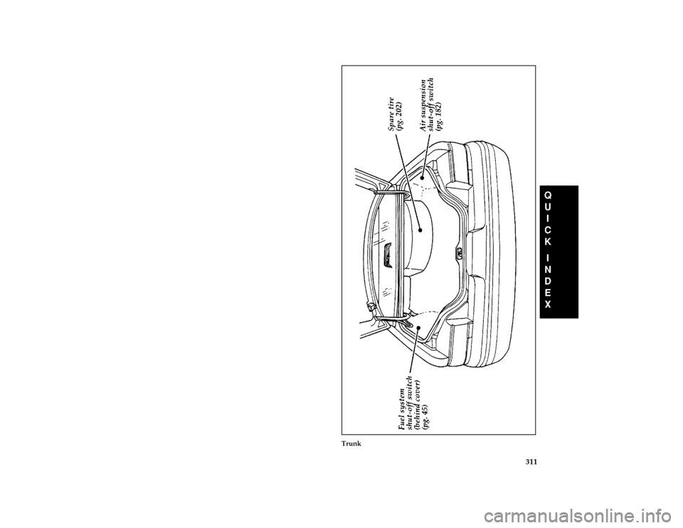 Mercury Grand Marquis 1996  Owners Manuals 311 [QI04300( G )05/95]
full page art:0011139-D
Trunk
File:rcqig.ex
Update:Tue Jan 30 07:49:09 1996 