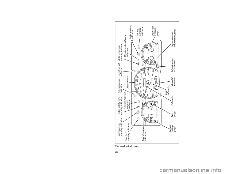 Mercury Grand Marquis 1996  s Workshop Manual 48 % [LG02450( GV)05/94]
full page art:0010682-IThe mechanical cluster
File:rclgg.ex
Update:Tue Jan 30 08:07:51 1996 