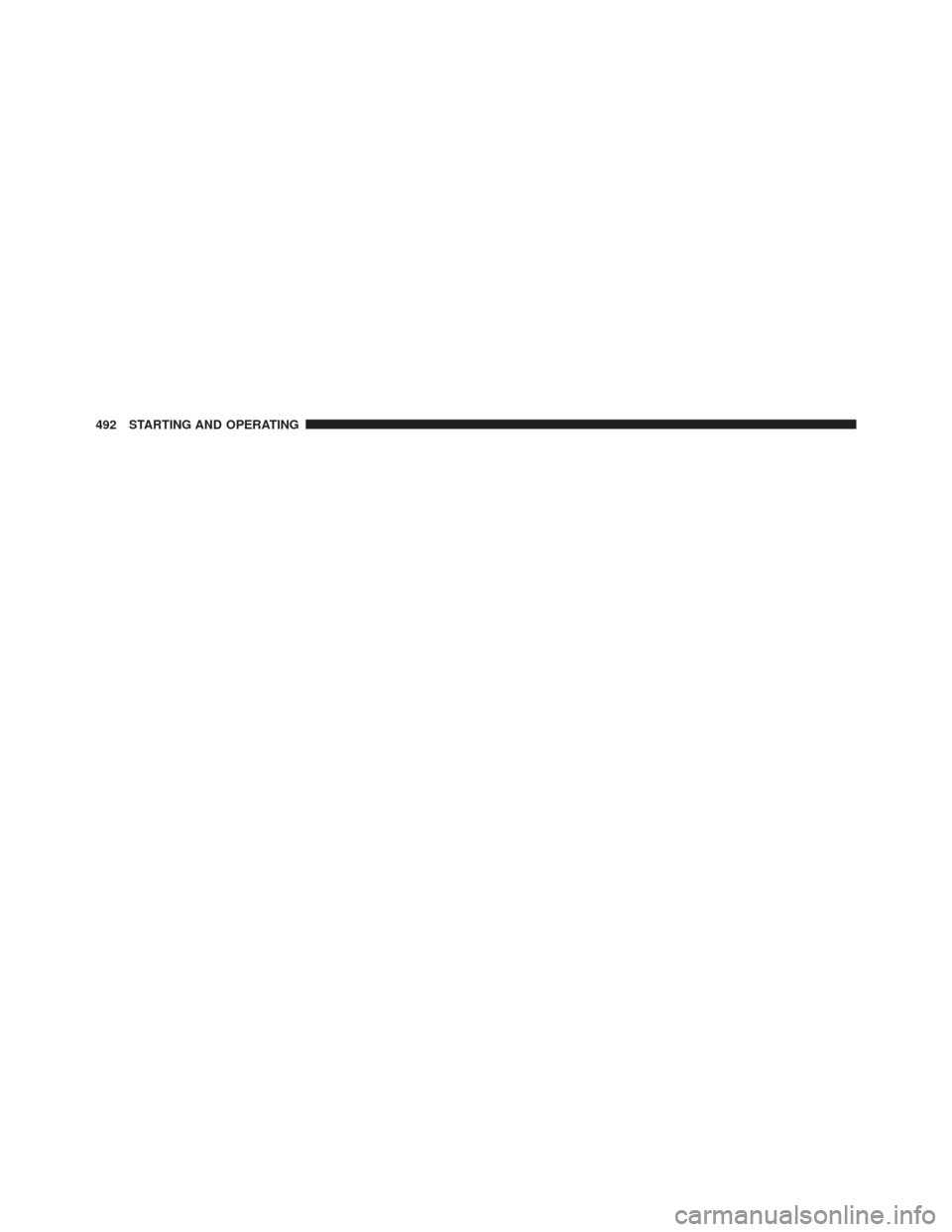Ram 1500 2013 Owners Manual 492 STARTING AND OPERATING Ram 1500 2013 Owners Manual 492 STARTING AND OPERATING
