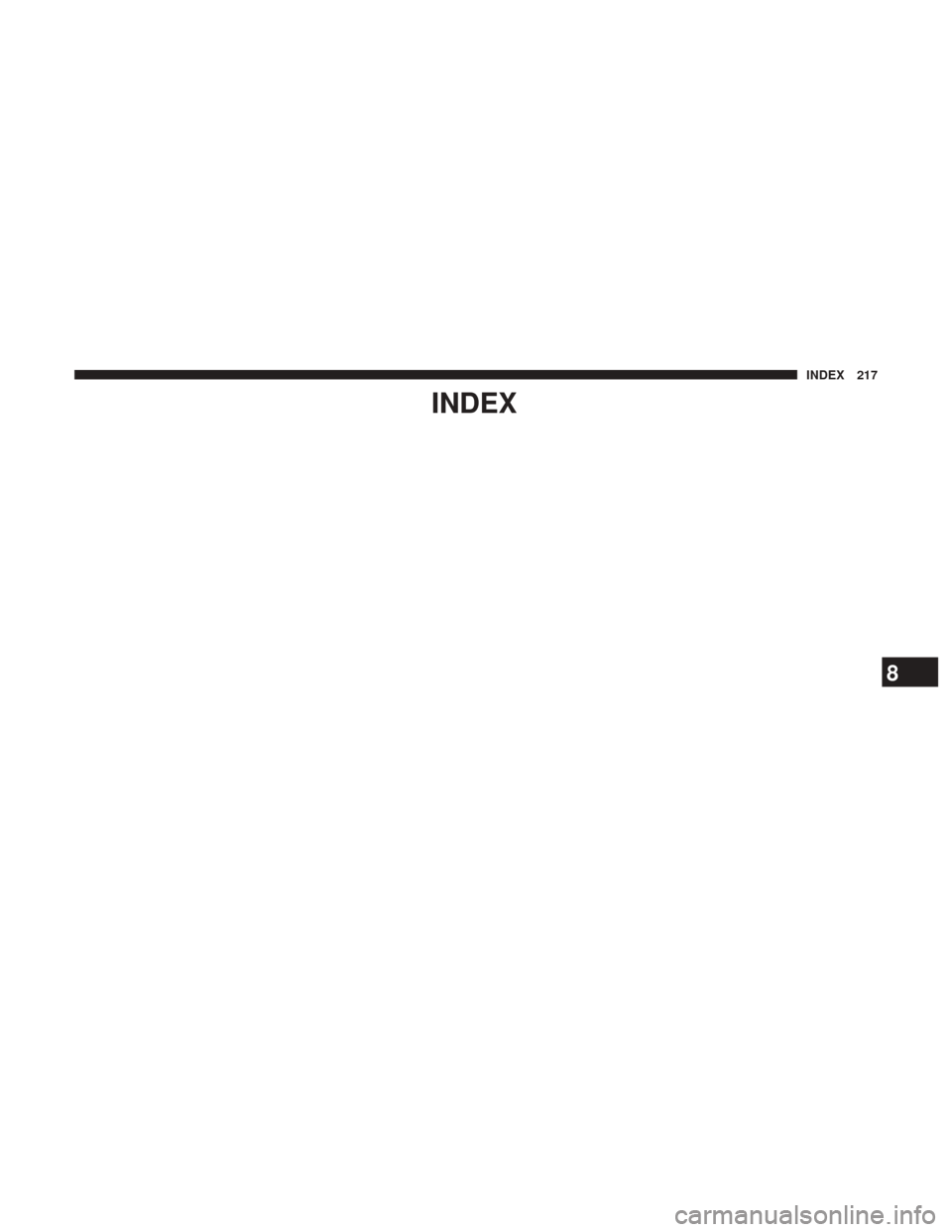 Ram 5500 Chassis Cab 2017  Diesel Supplement INDEX
8
INDEX 217 