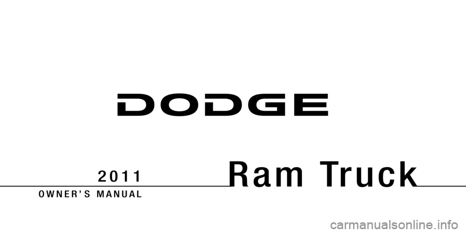 Ram 5500 Chassis Cab 2011  Owners Manual 